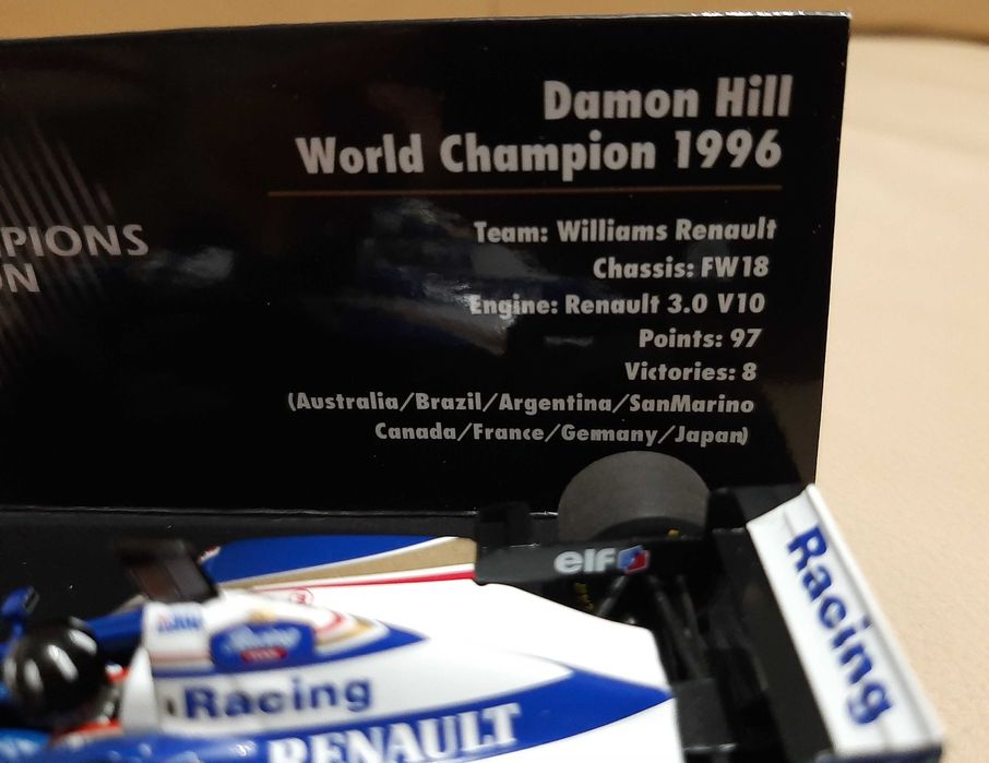Damon Hill Williams F1 1996 Minichamps