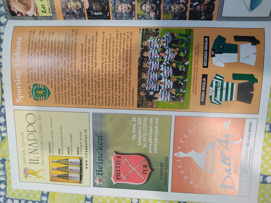 Programa Udinese-Sporting UEFA 2005 e 2006