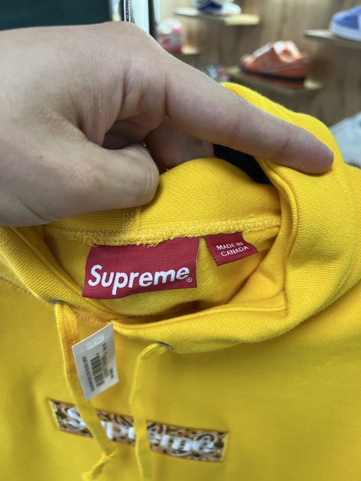 Худі Supreme Bandana Box Logo Yellow