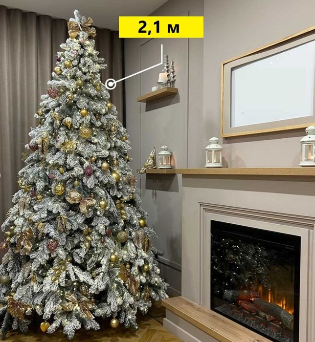 Новогодняя ель. Искусственная елка литая заснеженная Видеообзор Ялинка