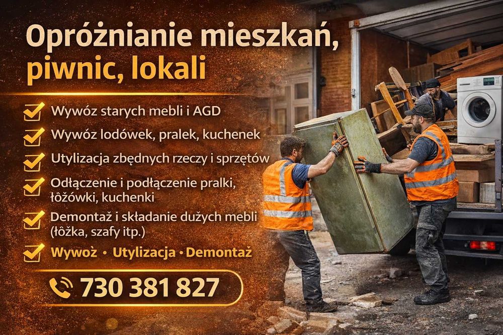 Opróżnianie mieszkań • Wywóz mebli i AGD • Utylizacja Gdańsk i okolice