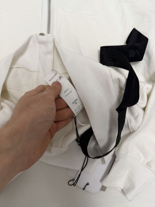 зип худи Rick owens DRKSHDW Gimp white zip up M L protocol index prada