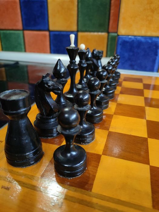 Игровой набор деревянные большие шахматы Львов