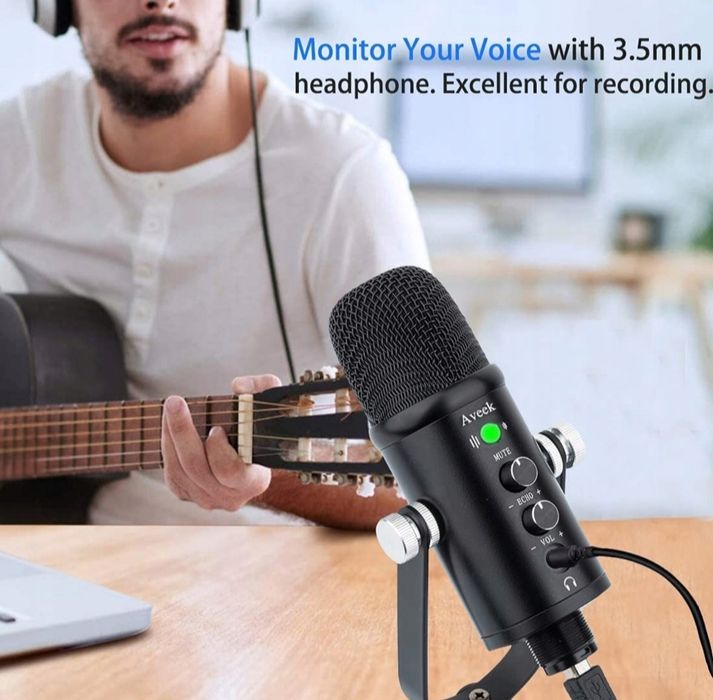Mikrofon USB Aveek Kondensatorowy Mikrofon Premium