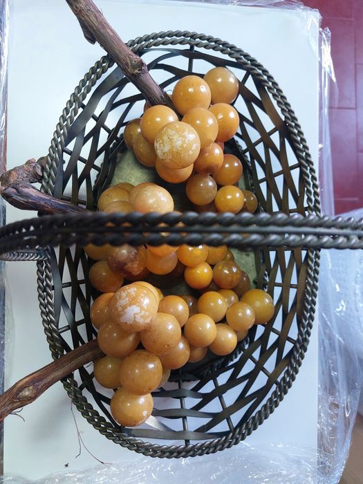 Cesta decorativa em estanho de fruteira