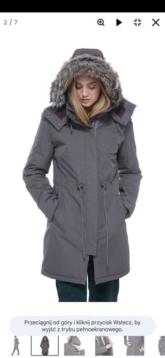 Płaszcz kurtka The North Face Zaneck czapka gratis stan idealny szara