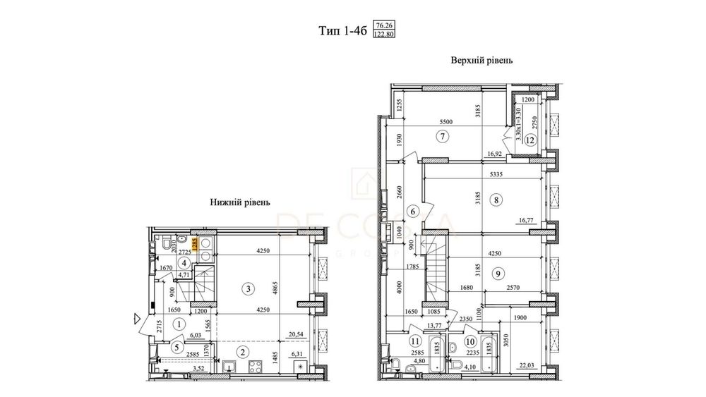 4К дворівнева квартира |123 м² | DOCK32 | Вид на Дніпро | БЕЗ%