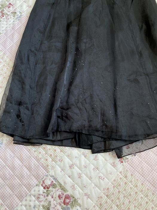 Długa maxi balowa wieczorowa spódnica S 36 M 38 mesh