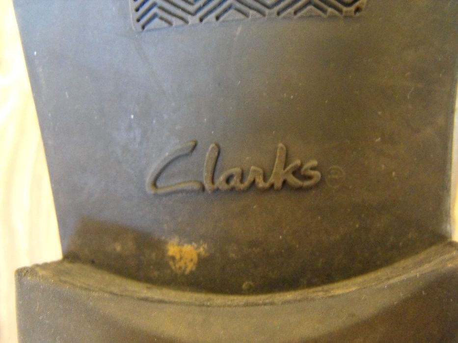 Buty CLARKS 42/43 27.5cm Skóra* półbuty czarne skórzane pantofle