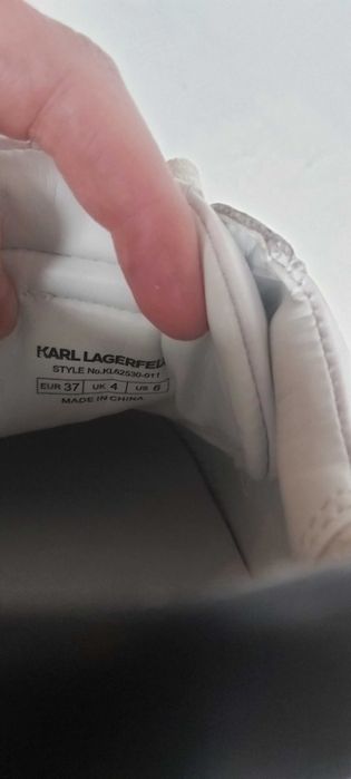 NOWE ORYGINALNE sneakersy białe KARL LAGERFELD trampki 37