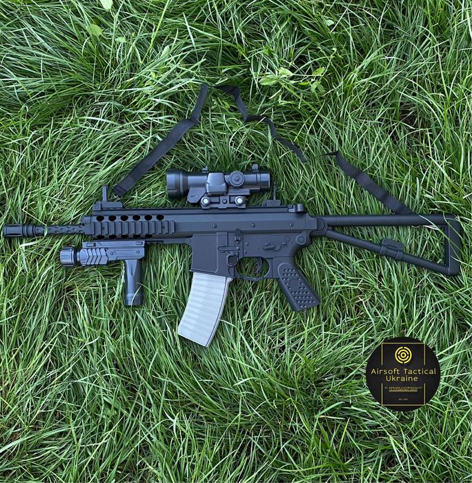 Іграшковий автомат AR-15 на кульках 6 мм з оптикою та ременем