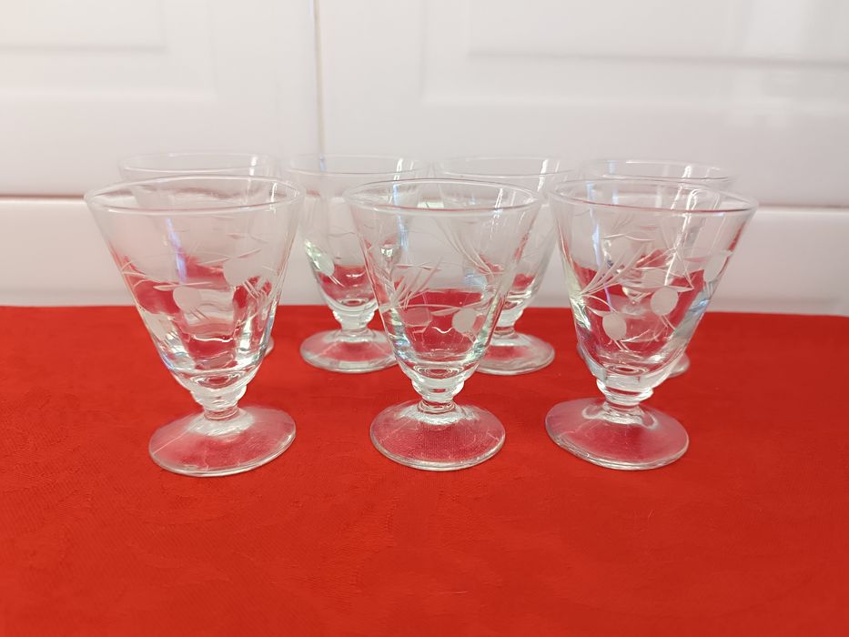 Conjunto 7 Copos ou Unidade. Cristal Antigo