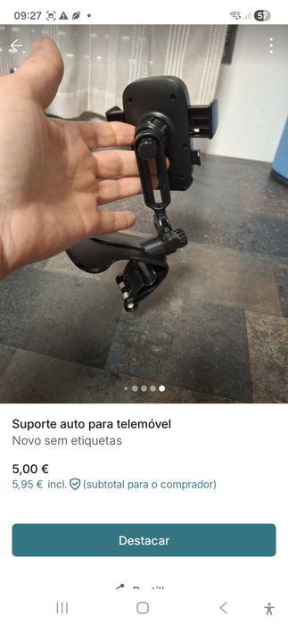 Suporte Auto para Telemóvel