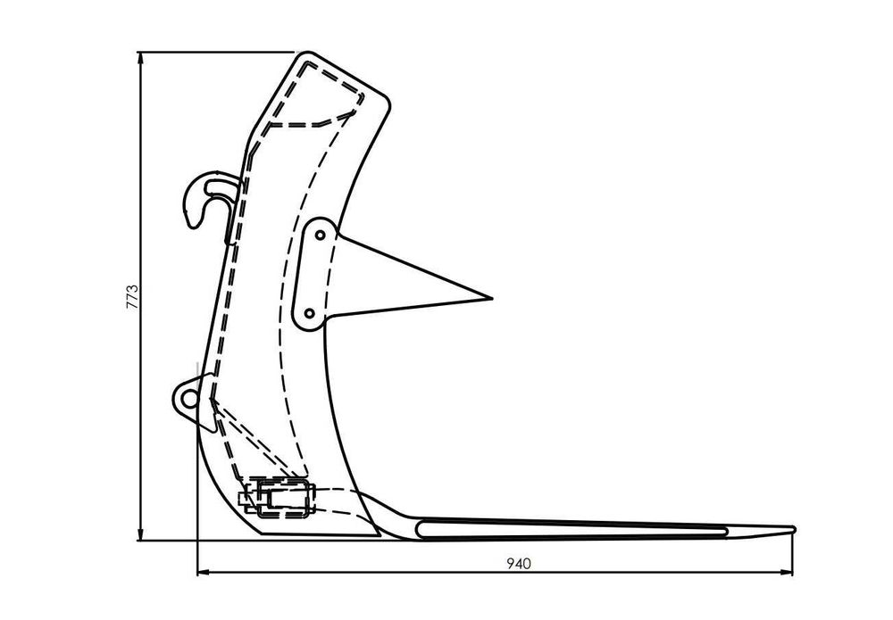 Widły do obornika 120 cm - Nowe