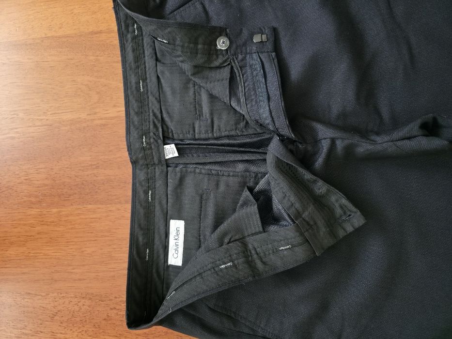 Calças de fato azuis Calvin Klein 34x30 - Novas
