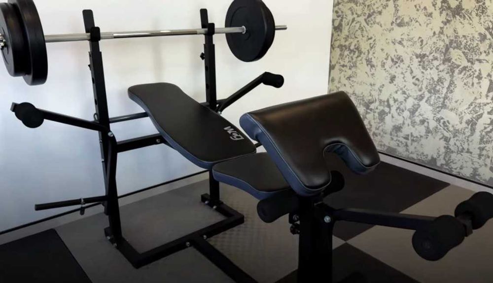 Лавка Скамья жима жиму штанги W-0020 з тягою стійками партою Лава