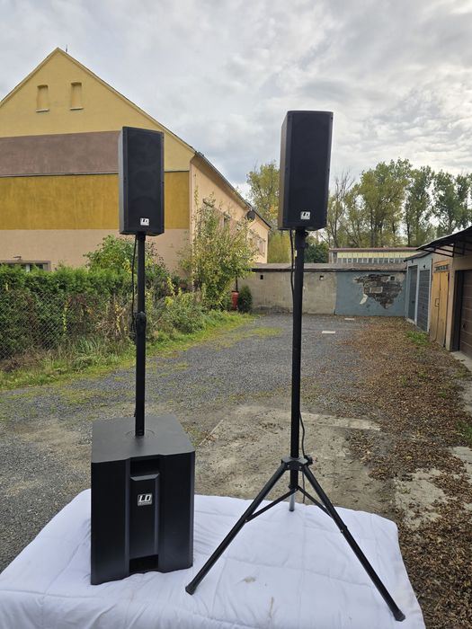 Aktywny zestaw nagłośnieniowy LD Systems DAVE 8 ROADIE + Statywy