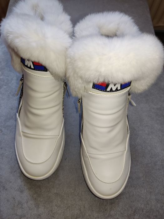 Botki białe damskie wkładka 24