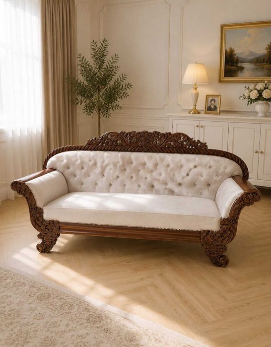 Kanapa sofa Biedermeier antyk po renowacji