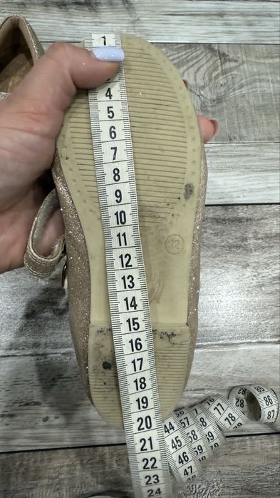 Туфлі, лодочки золоті, блискучі next 12 р на 19-19,5 см