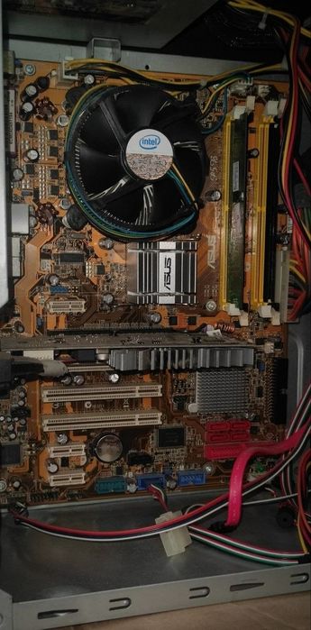 срочно комплект материнка asus P5B процессор intel core2 duo кулер пам
