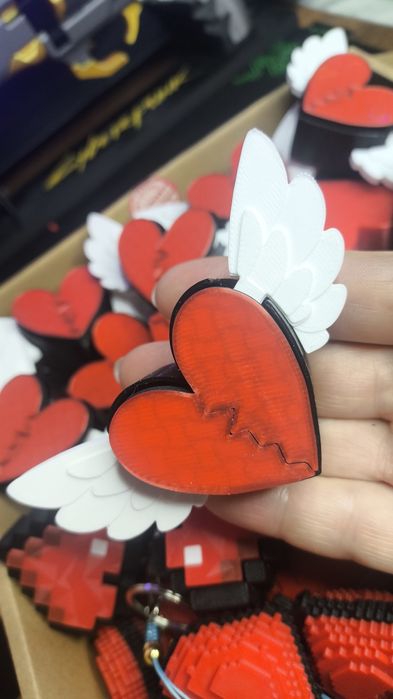 Breloki walentynkowe 3D Minecraft | 14 lutego | Prezent na Walentynki