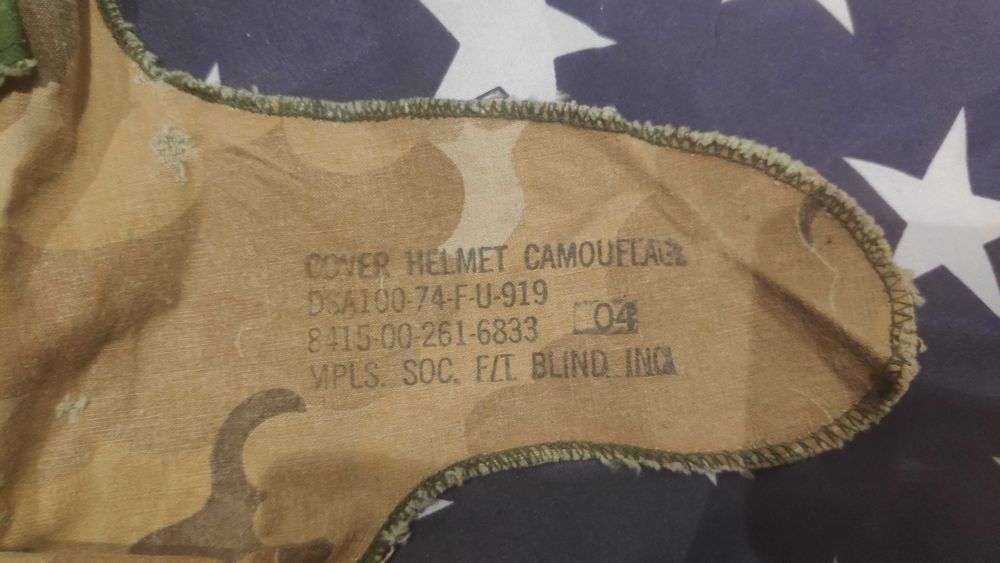 Hełm M1 z pokrowcem Mitchell i linerem US Army Nam era