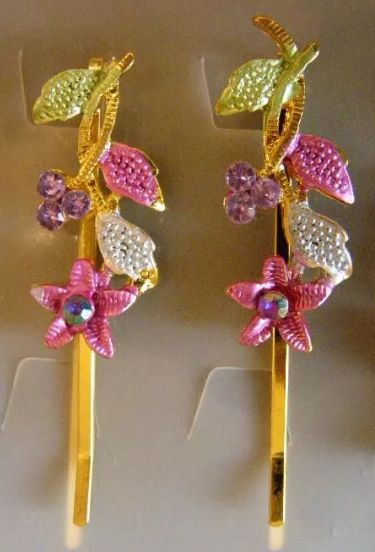 Заколки невидимки золотые со стразами