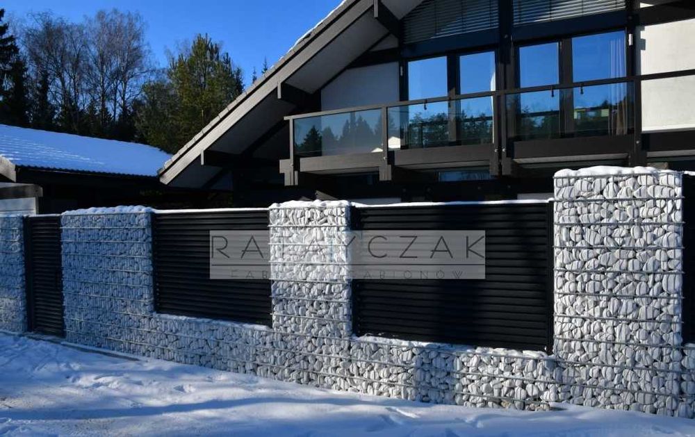 Gabion PREMIUM Gabionowe Ogrodzenie Przęsło Mur Kosze Panel 1,20m