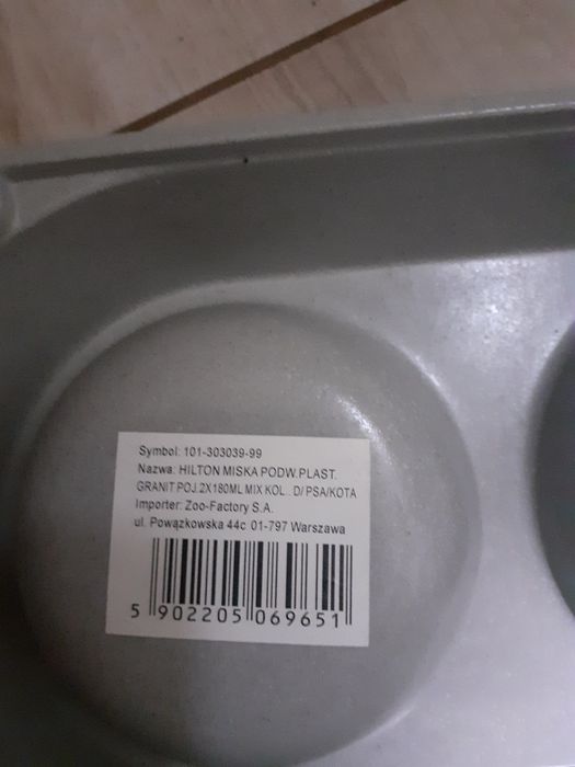 Podwójna miska dla kota/małego psa