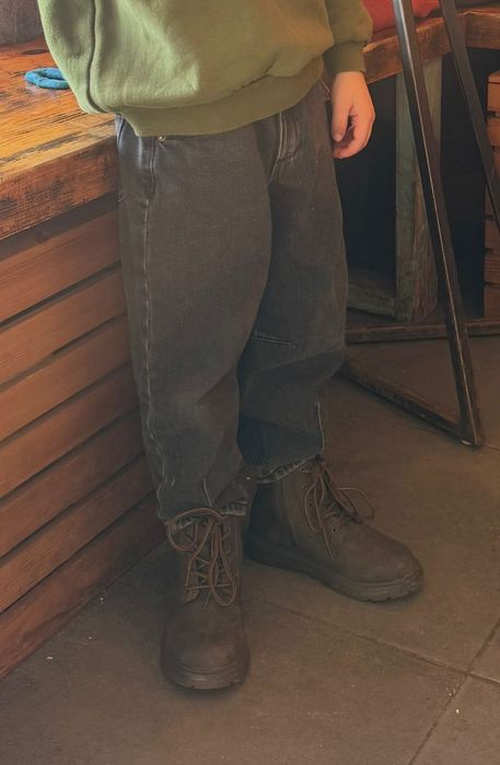 Чорні широкі джинси Zara balloon fit