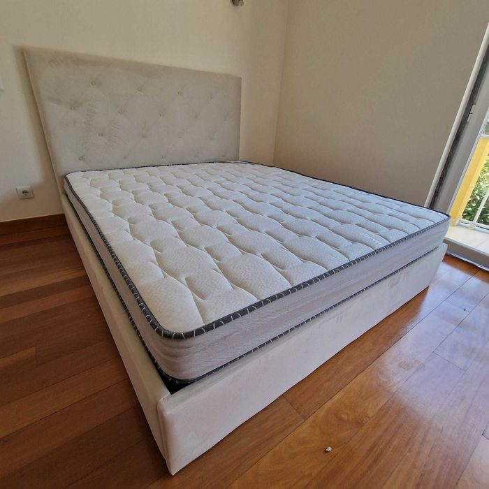 Camas de Casal Estofadas de Luxo 199€ Disp. em Várias Cores! 190x140m!