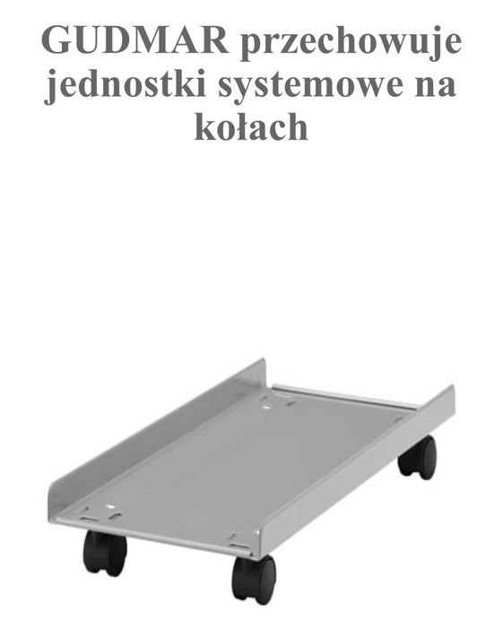 Półka na kółkach pod komputer stacjonarny ikea gudmar