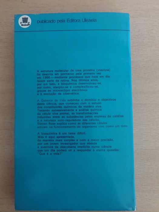 Livro A Quimica da Vida - Steven Rose
