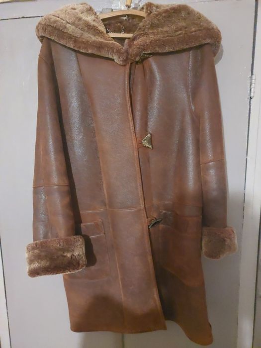 Дублянка коричнева жіноча. Зимова, натуральна. 52-54 розмір
