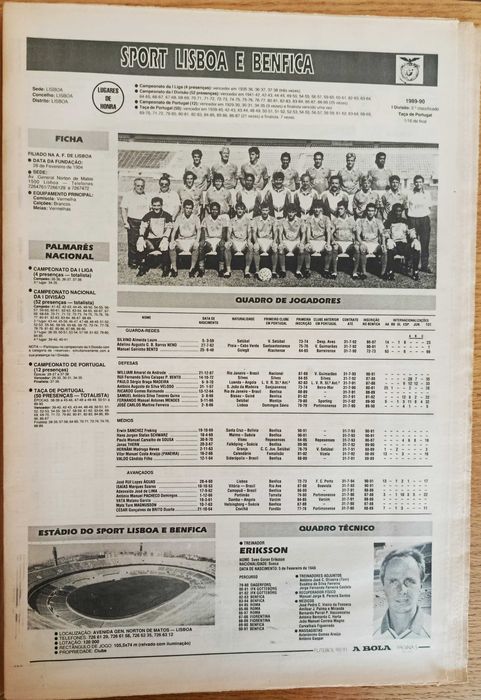 Cadernos de A Bola nº 19 - Época 90-91