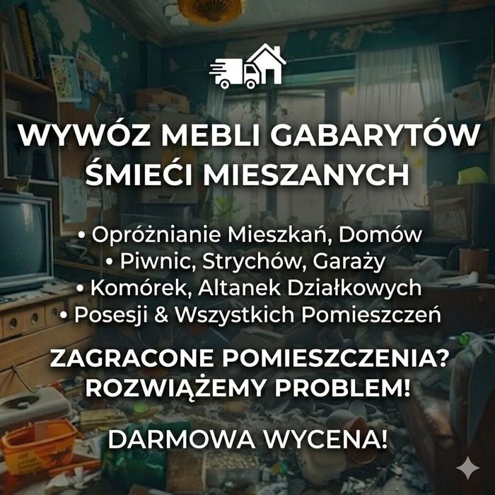 Przeprowadzki Opróżnianie Mieszkań Domów Strychów Piwnic Wywóz Mebli Świdnica