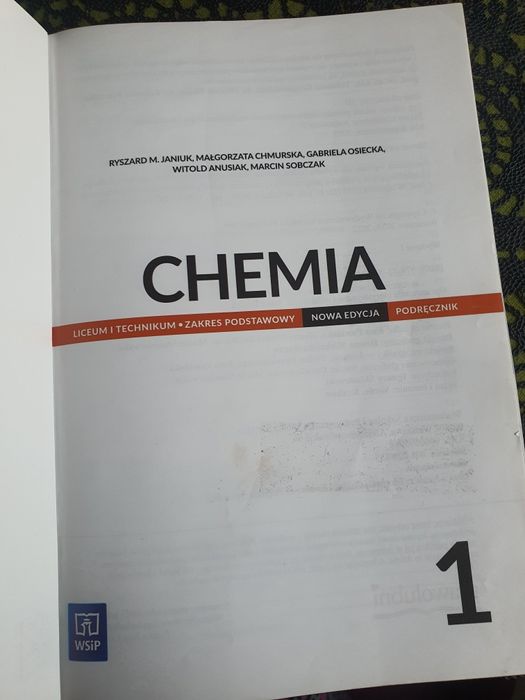Chemia 1 liceum technikum