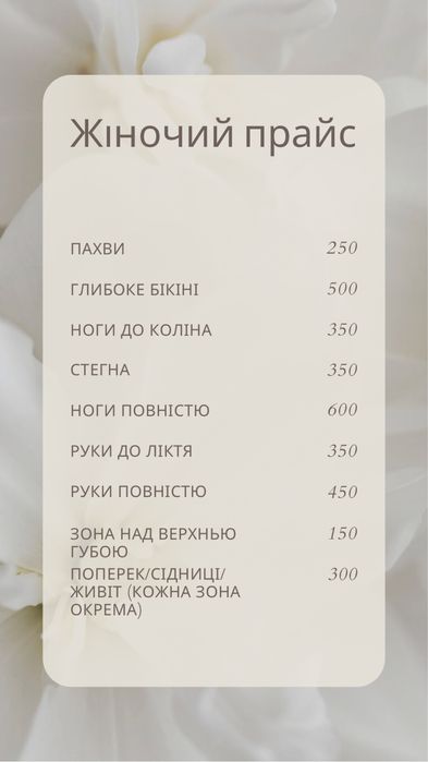 Депіляція, віск, цукор