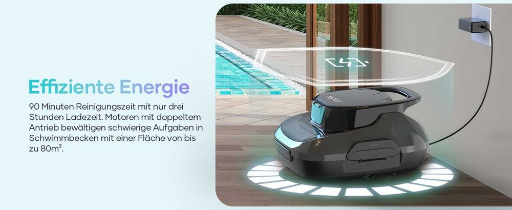 NEW бездротовий робот-пилосос TALOSSO для очищення любіх басейнів GERMANY