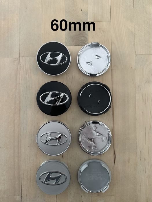 Conjunto 4 Centros Tampas Jantes Hyundai 56mm 58mm 60mm 65mm 68mm 75mm