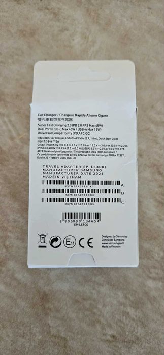 Ładowarka samochodowa SAMSUNG 45W EP-L4020NBEGEU Czarny