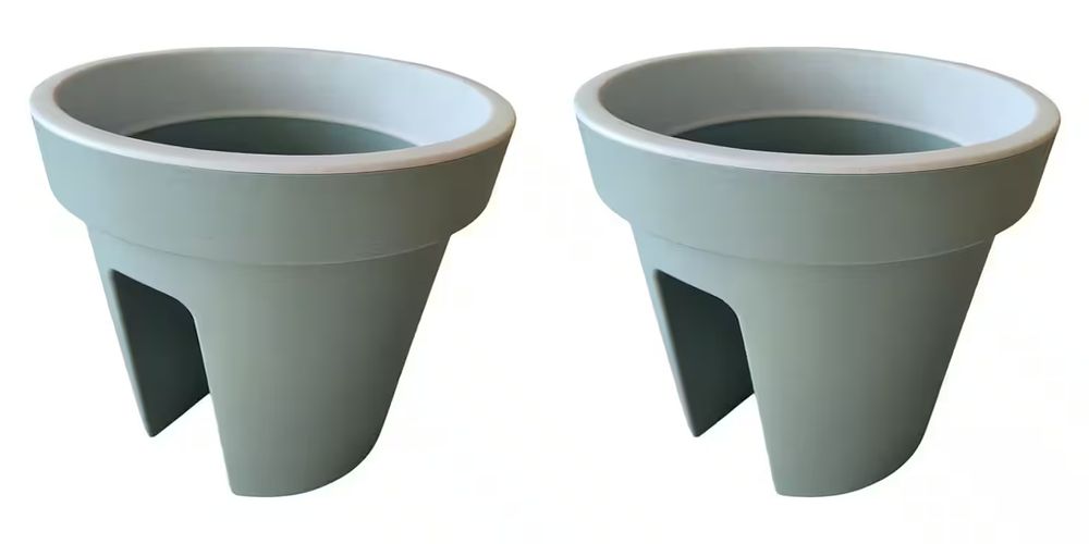 Doniczka balkonowa okrągła na balustradę