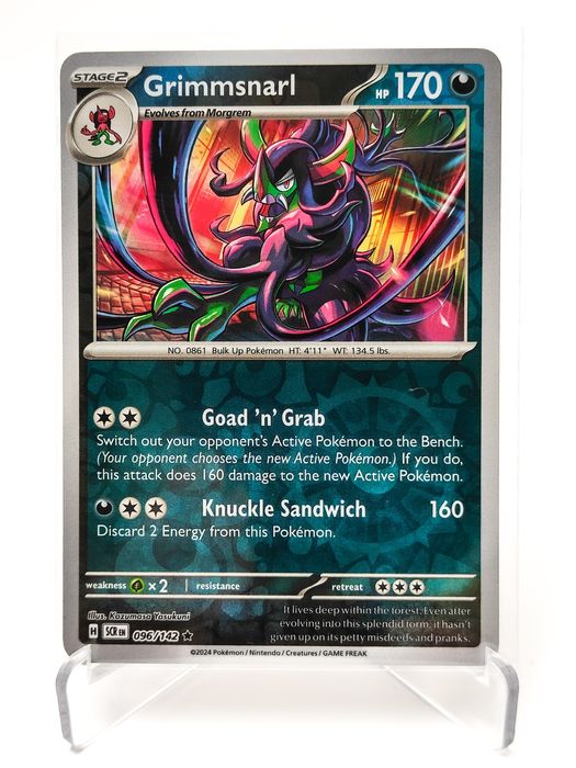 Grimmsnarl 096/142 reverse holo karta pokemon Stellar Crown