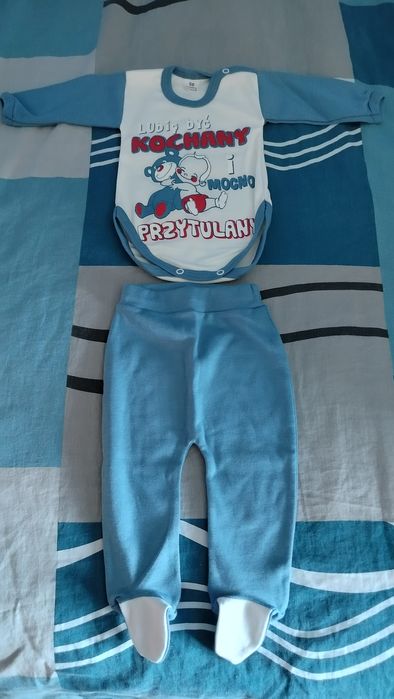 Komplet body i śpiochy niemowlęce