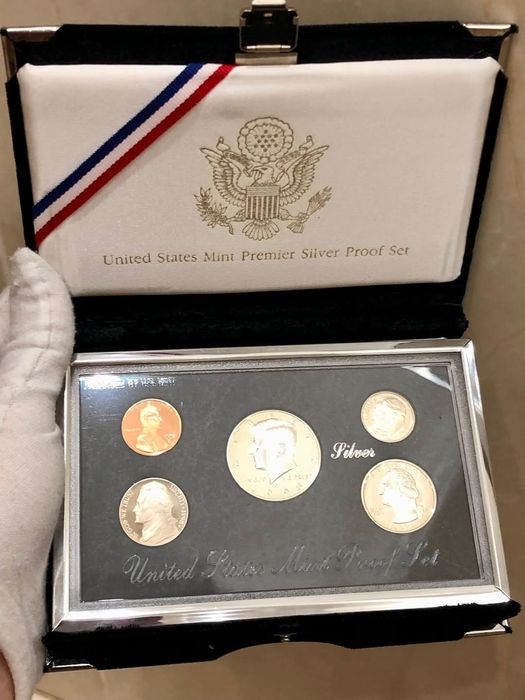 ПРУФ сет монет США 1998р. Складень. Сертифікат. СРІБЛО.