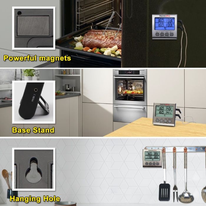 Цифровой кулинарный/кухонный термометр 2-х зонный термометр ThermoPro