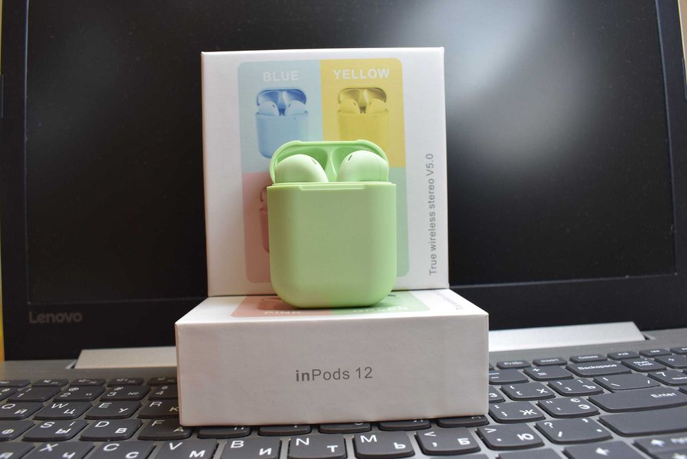 Акція i12 Inpods Сенсорні Бездротові Навушники Bluetooth Зелений