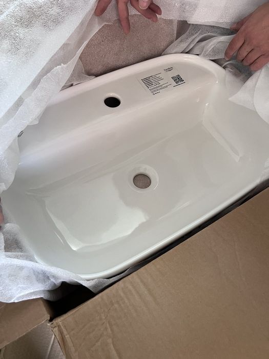 Тумба підвісна Aqua Rodos Vista білий глянець зі стільницею 90 см та у