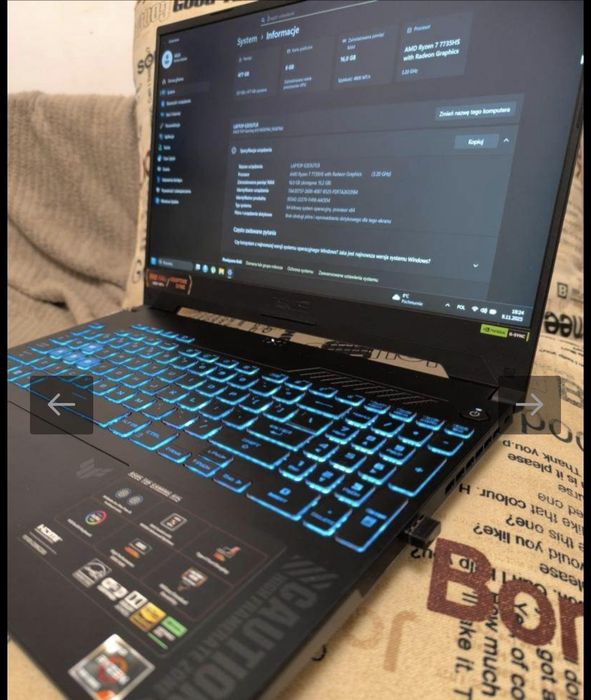 Asus TUF Gaming A15, RTX 4060, Ryzen 7, 16 GB DDR 5, 512 SSD